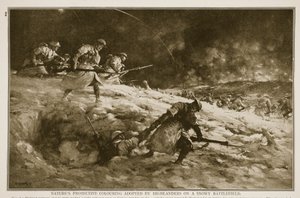Ylämaalaisten omaksumat luonnonsuojeluvärit lumisella taistelukentällä 1914-1919 tekijältä English School