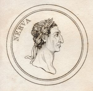 Nerva Caesar Augustus, Crabbin historiallisesta sanakirjasta, julkaistu 1825 (litografia). tekijältä English School