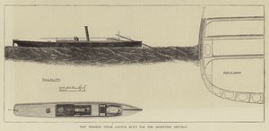 Uusi Argentiinan tasavaltaa varten rakennettu Torpedo Steam Launch (kaiverrus) tekijältä English School