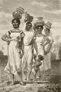 1800-luvun paraguaylaiset maalaistytöt (litho) tekijältä English School