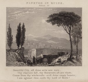 Ninive raunioina, Nahum III (kaiverrus) tekijältä English School
