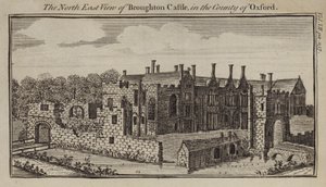 Koillisnäkymä Broughton Castle, Oxfordshire tekijältä English School