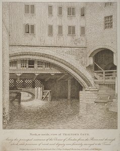 North View of Traitors Gate, Lontoon Tower, julkaisija Nathaniel Smith (fl.1740-1802) 1798 tekijältä English School