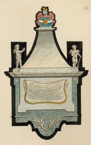 Norwoodin hautausmaa; Francis Merick of Norcut, joka kuoli vuonna 1702, hauta tekijältä English School