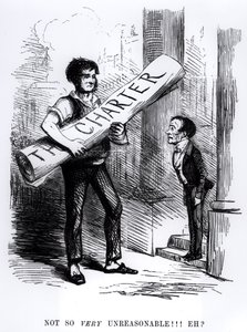 "Not So Very Unreasonable, Eh", sarjakuva Punch Magazinesta, 1848 (kaiverrus) (bw-kuva) tekijältä English School