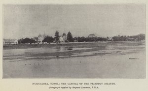 Nukualofa, Tonga, Ystävällisten saarten pääkaupunki (litho) tekijältä English School