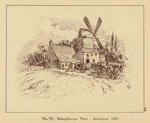 Nun Mill, Bishopthorpe Road, purettu 1882 (litografia). tekijältä English School