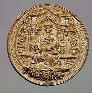 Henrik VIII:n (1491-1547) sinetin etupuoli (kulta) (katso kääntöpuoli 181809)