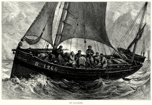 Boulognen edustalla (kaiverrus) tekijältä English School