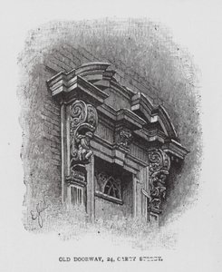 Vanha oviaukko, 24, Carey Street (litografia). tekijältä English School