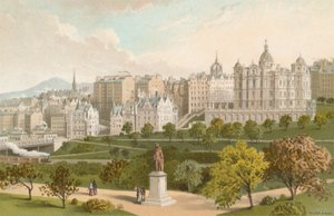 Edinburghin vanhakaupunki Princes Street Gardensista tekijältä English School