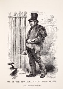 Yksi harvoista jäljellä olevista savupiipun lakaisukoneista, Richard Beardin daguerrotypiasta, kuvitus London Laborista ja London Poor, Henry Mayhew, pubi. 1862 tekijältä English School
