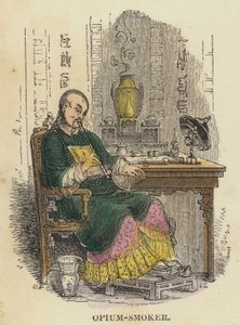 Opium-Smoker (värillinen kaiverrus) tekijältä English School