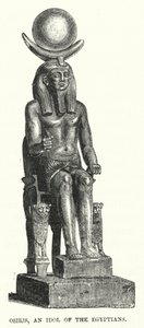 Osiris, egyptiläisten idoli (kaiverrus) tekijältä English School