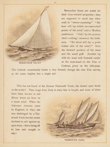 Seite aus Die Boote der Welt, spätes 19. Jahrhundert (Farblithografie)