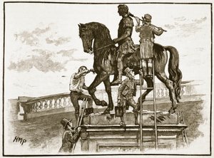 Maalaus King William Black, Dublin, 1822, kuvitus Cassells Illustrated History of Englandista (seepiakuva) tekijältä English School
