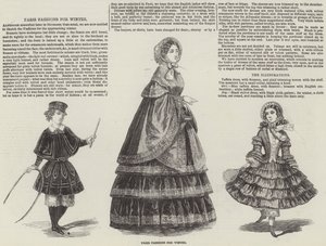 Paris Fashions for Winter (kaiverrus) tekijältä English School