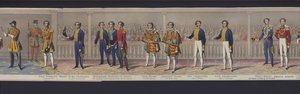 Osa panoraamasta kuningatar Victorian häistä, n. 1840 (käsinvärinen akvatinta) tekijältä English School