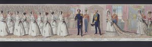 Osa panoraamasta kuningatar Victorian häistä, n. 1840 (käsinvärinen akvatinta) tekijältä English School