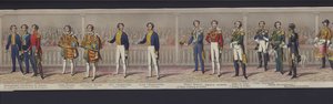 Osa panoraamasta kuningatar Victorian häistä, n. 1840 (käsinvärinen akvatinta) tekijältä English School