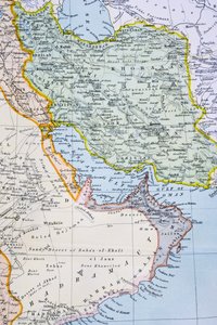 Lähi-idän osittainen kartta, jossa näkyy Punainenmeri, Persianlahti ja Afrikan sarvi 1890-luvulla, Lontoossa julkaistusta The Citizen