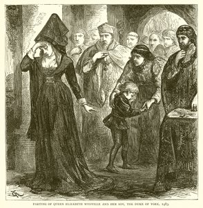 Kuningatar Elizabeth Wydvillen ja hänen poikansa, Yorkin herttuan ero, 1483