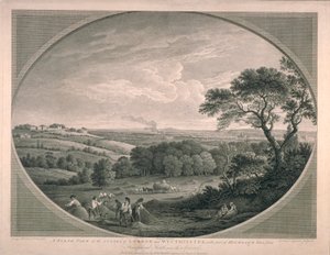 Pastoraalinen näkymä Westminsterin kaupungeista ja osasta Highgatea, 1780 tekijältä English School