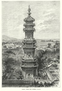 Pekin kesäpalatsista (kaiverrus) tekijältä English School