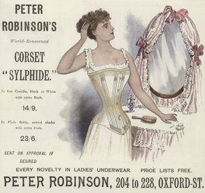 Peter Robinsons Maailmankuulu korsetti Sylphide tekijältä English School