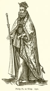 Philip II kuninkaana. 1590 tekijältä English School
