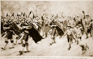 Pied Pipers of London Town: Kuinka Highlandsin villi musiikki auttoi kasvattamaan brittiläisten taistelevien miesten rivejä, 1914-1919 tekijältä English School
