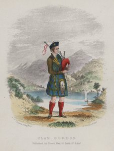Piper of Clan Gordon, Skotlanti (värillinen kaiverrus) tekijältä English School