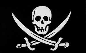 "Calico Jack" Rackhamin merirosvo lippu (litho) tekijältä English School