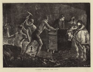 Pitmen hewing the hiiltä