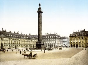 Place de la Colonne Vendome, Pariisi (käsin värjätty valokuva) tekijältä English School