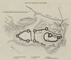 Chateau Gaillardin suunnitelma (kaiverrus) tekijältä English School