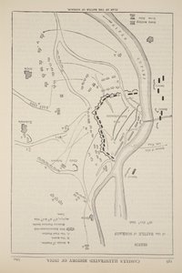 Sobraonin taistelun suunnitelma, 10. helmikuuta 1846, kuva Cassellin Englannin kuvitetusta historiasta tekijältä English School