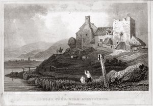 Plas Crug, lähellä Aberystwythiä, Cardiganshire (etsaus) tekijältä English School