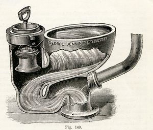 Upotusventtiilikaappi, kahva nostettuna, 1870 tekijältä English School