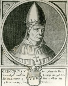 Paavi Gregorius V (972-999) (kaiverrus) tekijältä English School