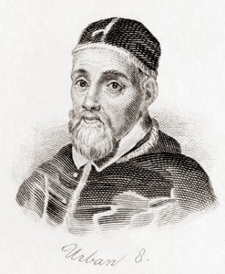 Paavi Urbanus VIII, n. 1568 -1644, syntynyt Maffeo Barberini (kaiverrus) tekijältä English School