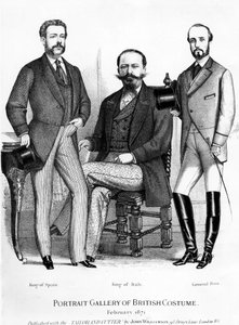 Muotokuvagalleria British Costume, joka esittelee Espanjan ja Italian kuninkaat ja General Primin, julkaistiin Tailorin ja Cutterin kanssa, 1871 tekijältä English School