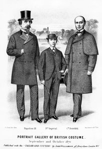 Muotokuvagalleria British Costumesta, julkaissut John Williamsonin Tailor and Cutterin kanssa, 1870 tekijältä English School