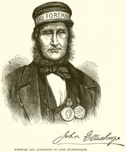 John Ellerthorpen muotokuva ja nimikirjoitus tekijältä English School