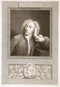 Alexander Popen muotokuva, David Humen kuvitus Englannin historia, pubi. R. Bowyer, Lontoo, 1812 tekijältä English School