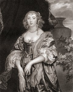 Muotokuva Anne Carresta, Bedfordin kreivitärestä (1620-84), Lodges British Portraitsista, 1823 tekijältä English School