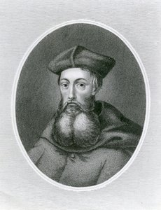 Kardinaali Reginald Polen (1500-58) muotokuva (kaiverrus) tekijältä English School