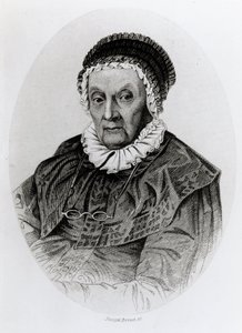 Joseph Brownin kaivertama Caroline Herschelin (1750-1848) muotokuva 92-vuotiaana tekijältä English School