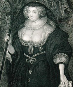 Richmondin herttuattaren Frances Howardin (n. 1578-1639) muotokuva "Lodge