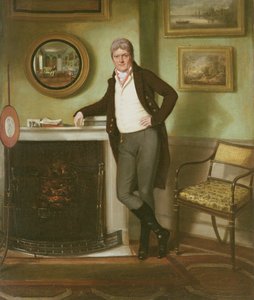 George Henckellin muotokuva hänen tutkimuksessaan, n. 1800